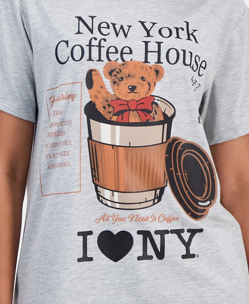 Grayson Threads, The Label Juniors' Bear Coffee Graphic-Print T-Shirt