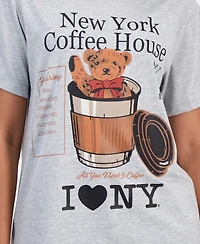 Grayson Threads, The Label Juniors' Bear Coffee Graphic-Print T-Shirt