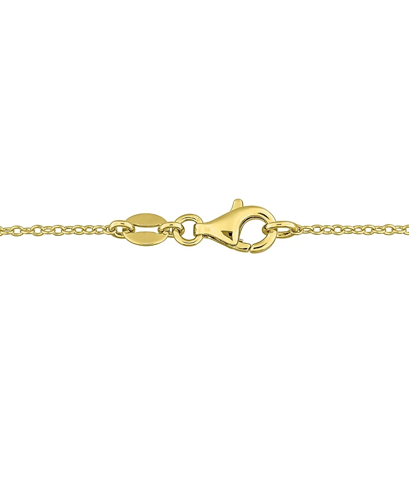Macy's Multi-Gemstone (7/8 ct. t.w.) Necklace in 18k Gold-Flash-Plated Sterling Silver