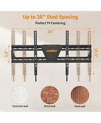 Unho Low Profile Tilting Tv Wall Mount for 30-75" Tvs, Heavy Duty Steel TV Bracket Fits Vesa 600x400mm