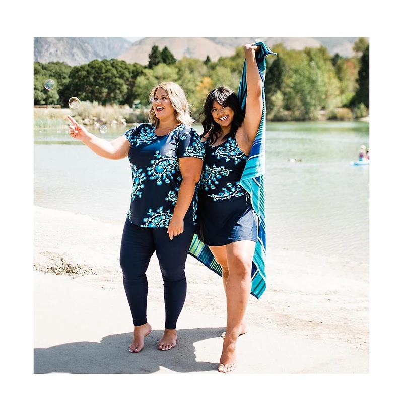 Calypsa Plus Maya Tankini Swim Top With Removable Cups