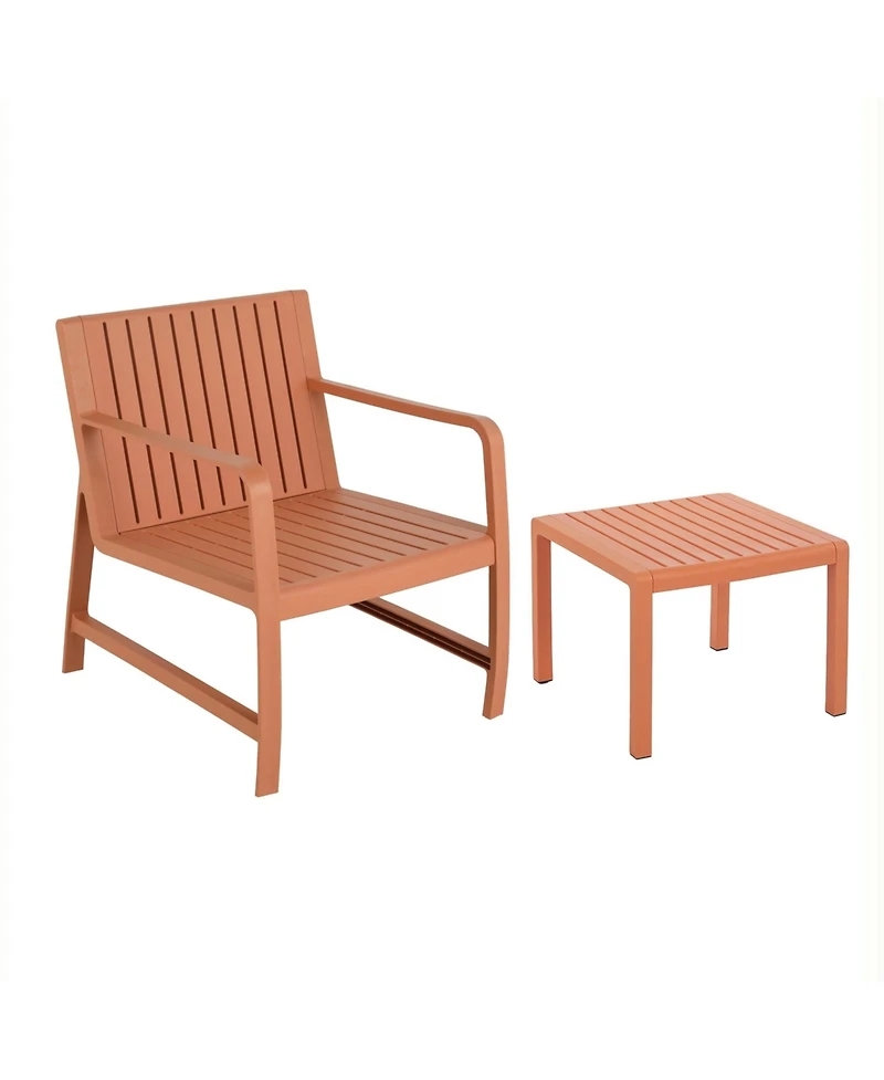 Mondawe 2-Piece Waterproof Pp Material Furniture set, 1 Chairs and Coffee Tables