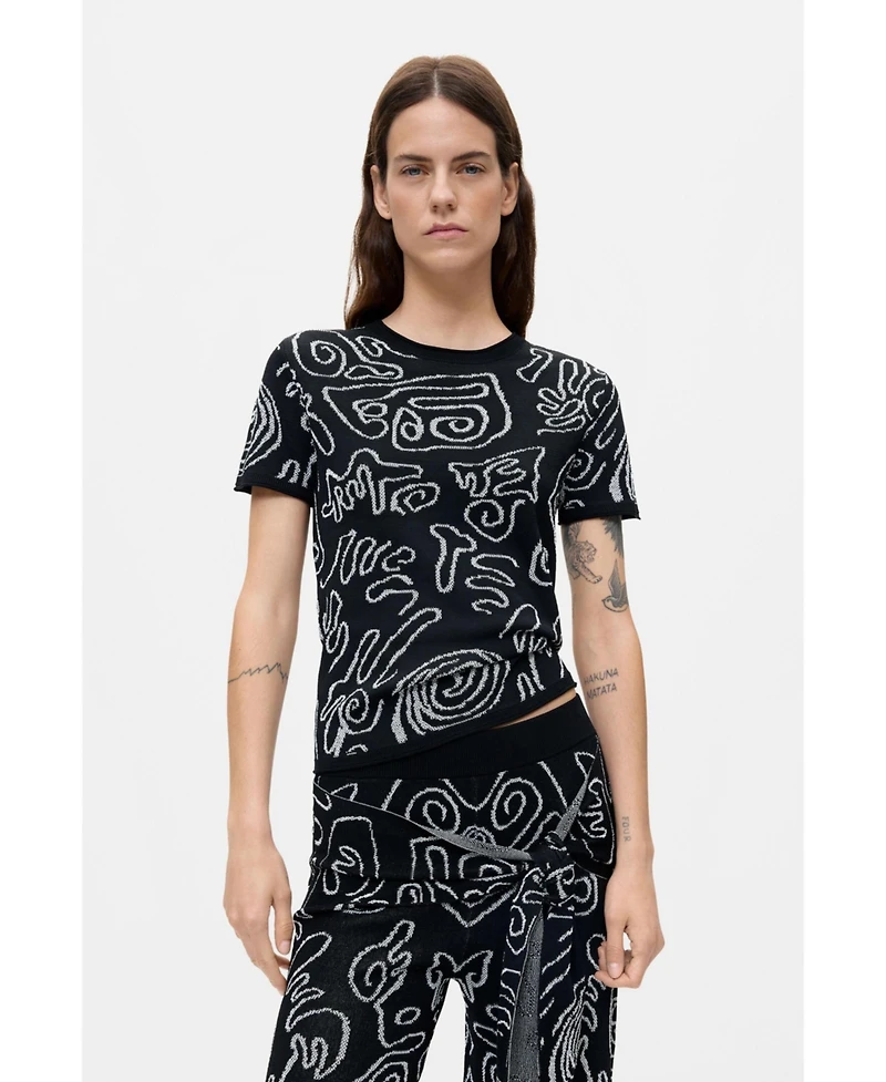 Desigual Women's Printed Knit Trousers