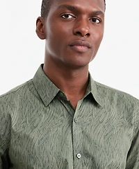 Alfani Men's Baker Geometric Short-Sleeve Shirt, Macy's Exclusive - Bbaker Line Geo