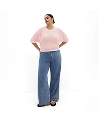 City Chic Women's Chi Crochet Knit Top
