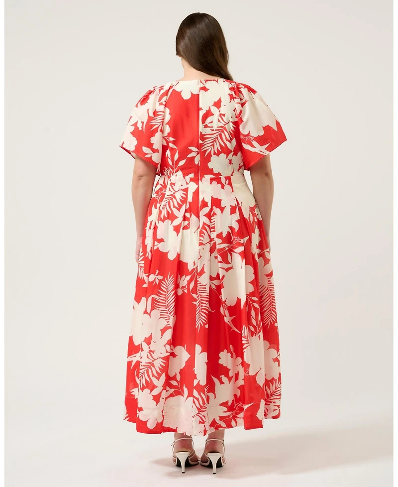 Estelle Solstice Pleated Maxi Dress