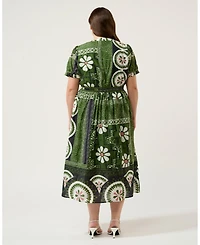 Estelle Ethereal Tile Print Dress