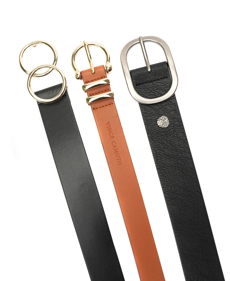 Vince Camuto 3-For-1 Wide Belt Set