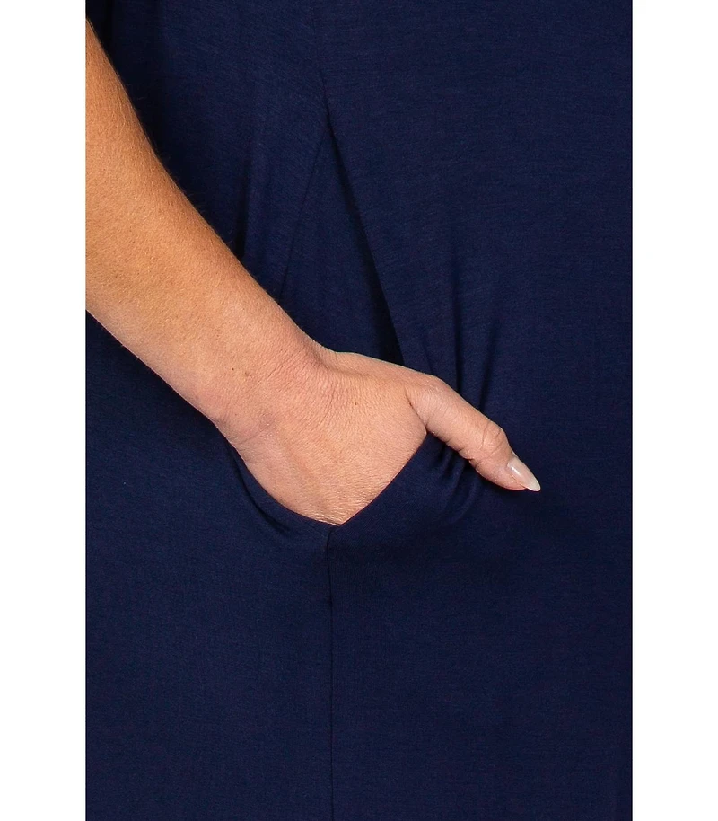 Pinkblush Maternity Navy Sleeveless Wide Leg Jumpsuit