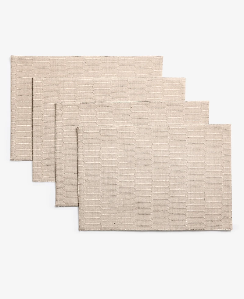 The Cellar Textured Cotton Placemats, Set of 4, Macy's Exclusive