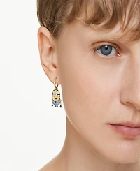 Swarovski Gold-Tone Plated Minions Stuart and Banana Drop Earrings