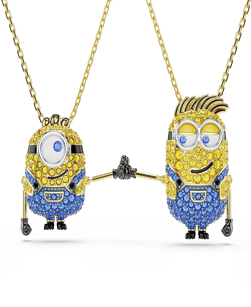 Swarovski Gold-Tone Plated Minions James and Henry Set
