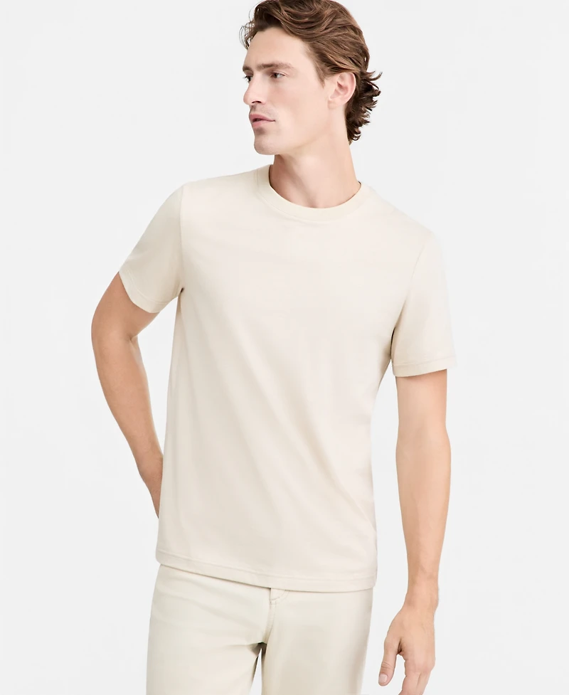 Alfani Men's Mercerized Cotton Short Sleeve Crewneck T-Shirt, Created for Macy's