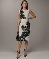 Donna Karan New York Women's Floral Knit Sheath Dress