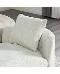 Streamdale Furniture Modern Upholstered End of Bed Bench with Armrests and Bolsters