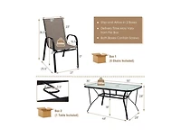 Mondawe 7-Piece Patio Dining Set with 6 Stackable Chairs