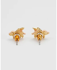 Fable England Gold Flying Pig Stud Earrings
