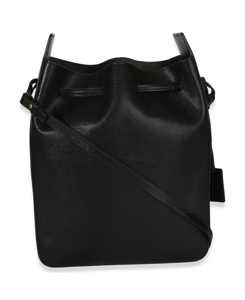 Pre-Owned Saint Laurent Black Calfskin Small Bucket Bag