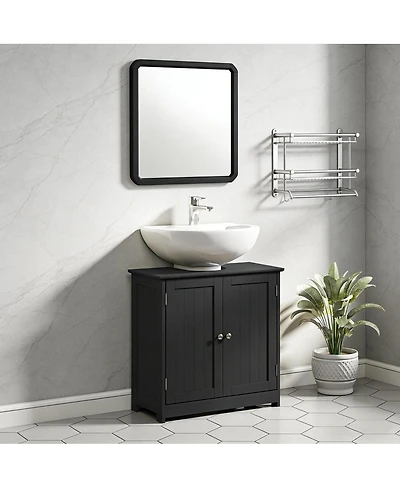 Sillysis 23.5 Inch Under Sink Bathroom Storage Cabinet with Adjustable Shelf, Space Saving Vanity for Small Bathrooms