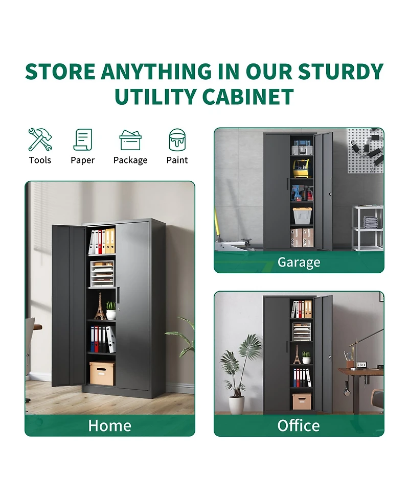Viyet 72"H Professional Steel Storage Cabinet