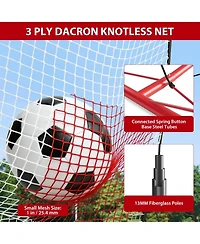 Xo 2-in-1 Soccer Rebounder Net, Adjustable Portable Training Net with Carry Bag and Stakes, Backyard Indoor Outdoor Soccer Practice