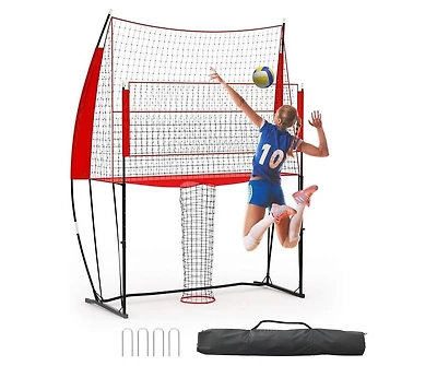 Xo 11x8 Ft Volleyball Net, Height Adjustable Portable Net with Carry Bag, Durable Training Net for Indoor Outdoor Backyard