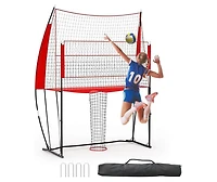 Xo 11x8 Ft Volleyball Net, Height Adjustable Portable Net with Carry Bag, Durable Training Net for Indoor Outdoor Backyard