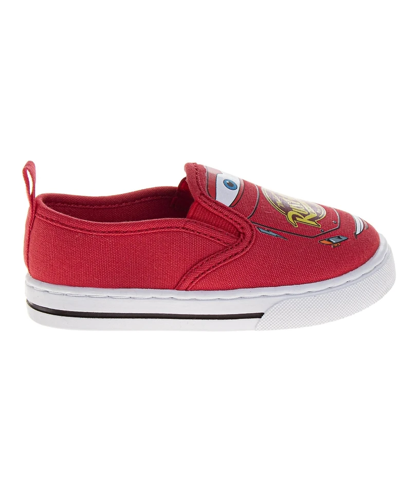 Disney Pixar Best Friends Cars Boys' Slip On Canvas Shoes (Toddlers Sizes 7-10/Little Kids 11-12)