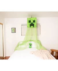 Ukonic Minecraft Creeper Kids Bed Canopy, Hanging Curtain Netting