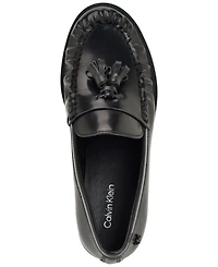 Calvin Klein Women's Mirella Scrunched Tassel Penny Loafers