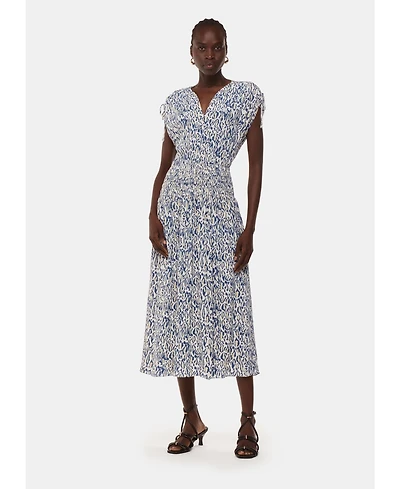 Whistles Women's Flaming Leopard Print Midi Dress