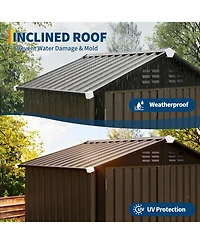 gaomon 6x4Feet Storage Shed Metal Tool Garden Shed for Garden, Backyard