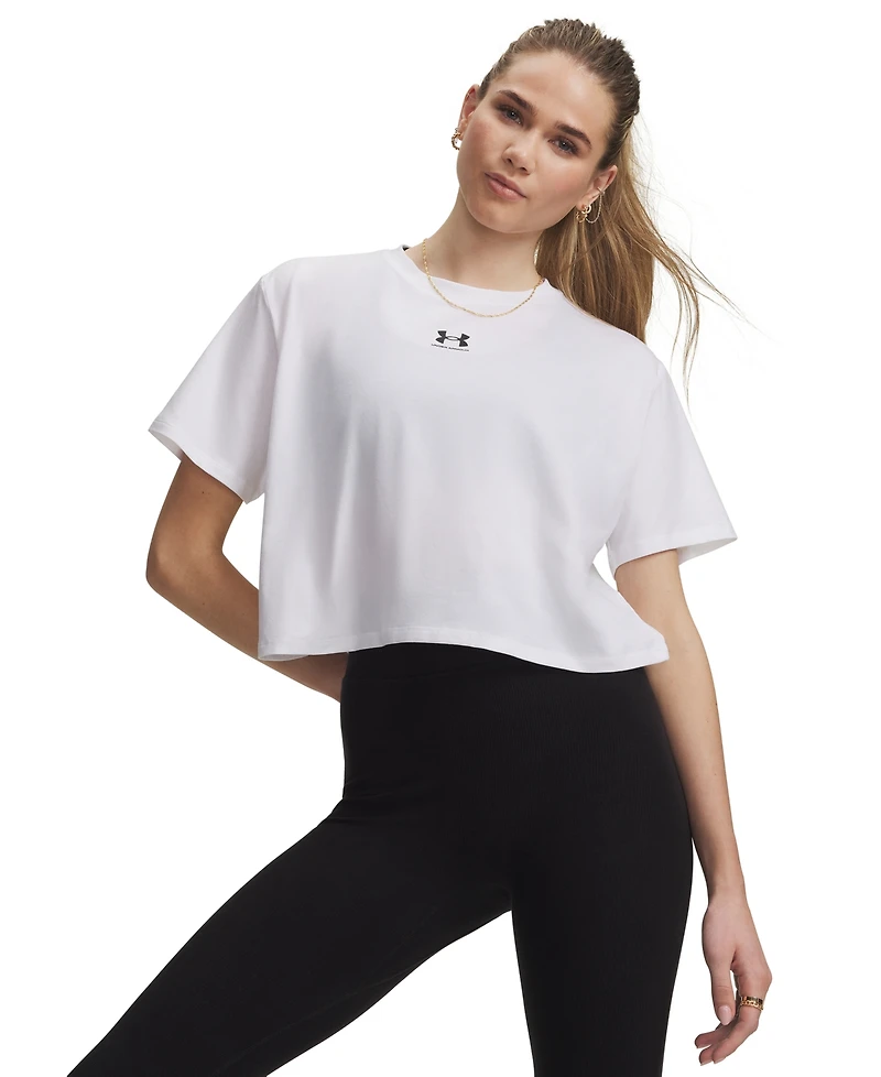 Under Armour Women's Rival Boxy Crew Neck T-Shirt