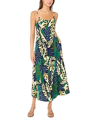 Msk Women's Floral Print Smocked Back Maxi Dress