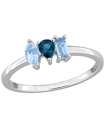 Macy's Citrine (1/2 ct. t.w.) Ring Sterling Silver (Also Available Blue Topaz)