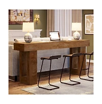 Slickblue 63 Inch Wood Sofa Table for Entryway and Living Room