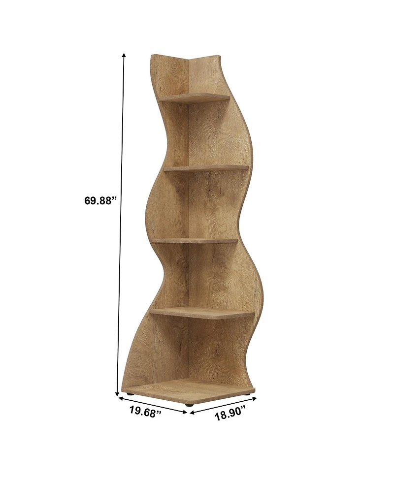 Slickblue 5 Tier Corner Display Rack for Living Room Bedroom and Office