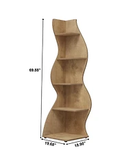 Slickblue 5 Tier Corner Display Rack for Living Room Bedroom and Office