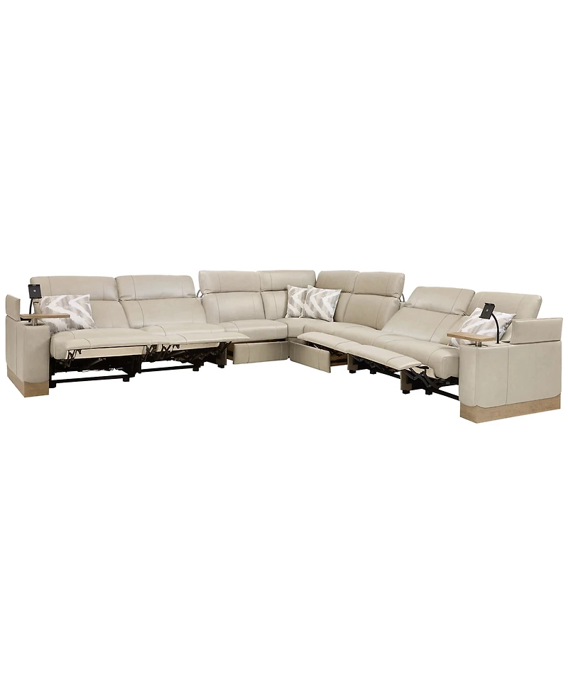Maxyne 7-Piece L-Shape Sectional with 4 Power Motion Recliners