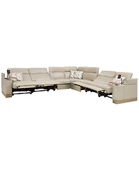 Maxyne 7-Piece L-Shape Sectional with 4 Power Motion Recliners