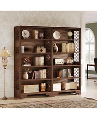 Slickblue Modern 70.8 Inch Bookshelf with 6 Tier Storage Design