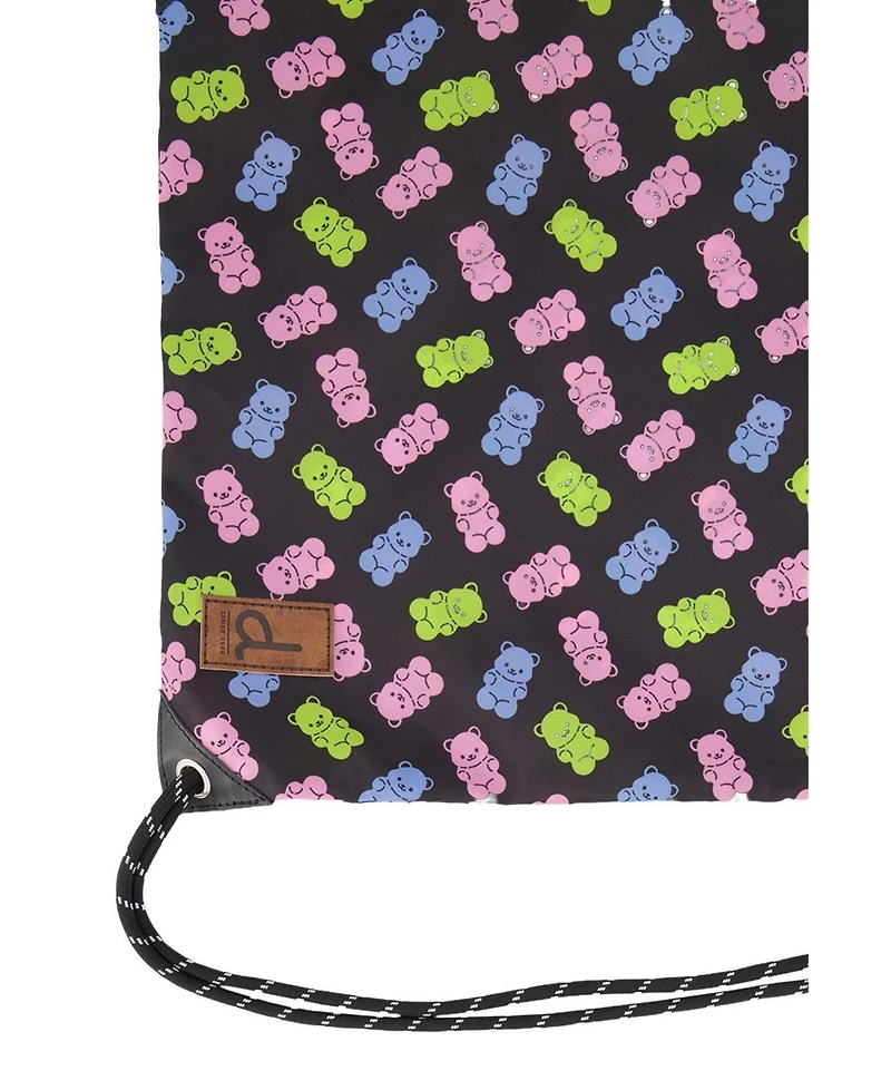 Deux par Deux Little Girl Gummy Bears Lightweight Durable Drawstring Bag