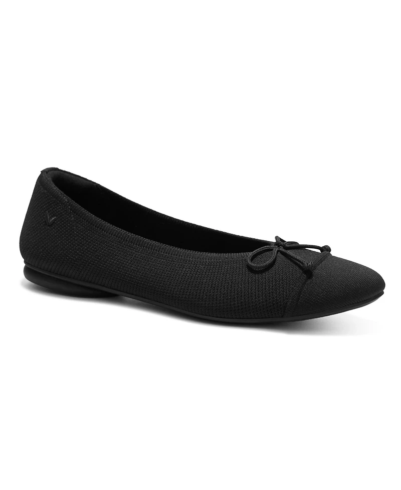 Vivaia Women's Tiana Almond-Toe Bow Flats