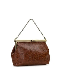 Patricia Nash Vilaine Brazilian Supple Tooled Leather Small Frame Handbag