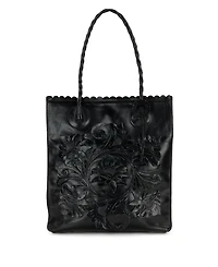 Patricia Nash Cavo Tooled Applique Leather Mini Tote Handbag