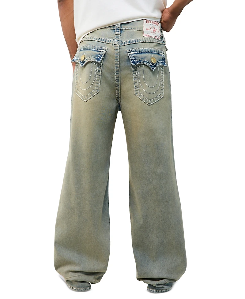 True Religion Men's Vinny Ultra Baggy Super T Flap Jeans