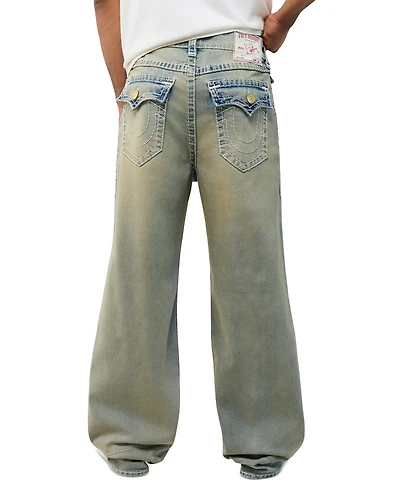 True Religion Men's Vinny Ultra Baggy Super T Flap Jeans