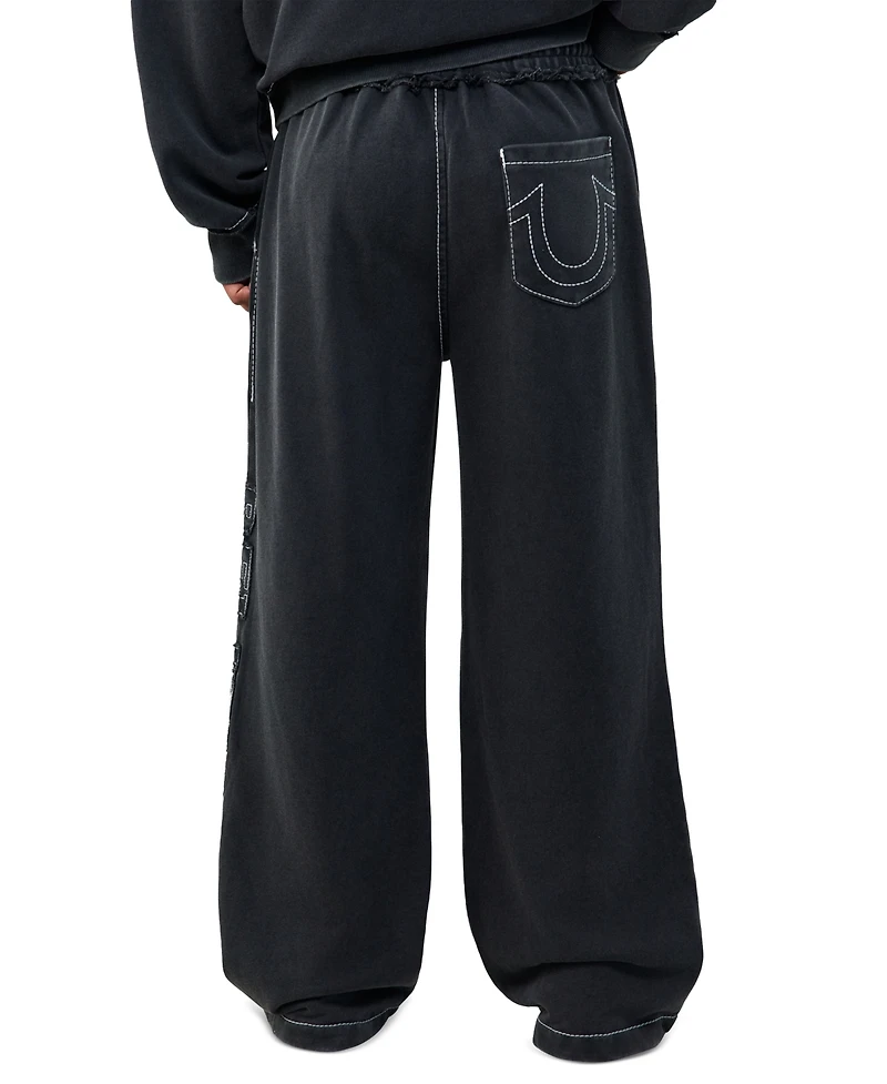 True Religion Men's Applique Big T Baggy Pants
