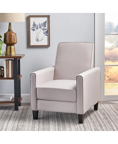 Streamdale Furniture Upholstered Push Back Recliner with Solid Beech Wood Legs