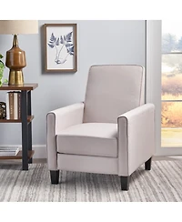Streamdale Furniture Upholstered Push Back Recliner with Solid Beech Wood Legs